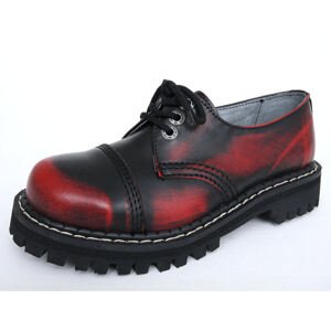 boty kožené KMM černá červená 37