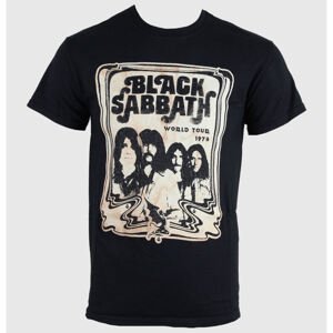 Tričko metal ROCK OFF Black Sabbath Concert Flyer černá S