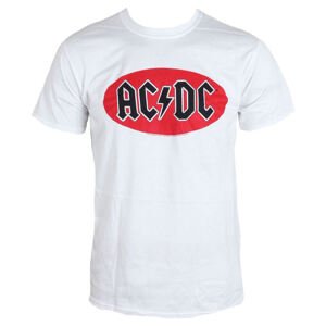 Tričko metal LIVE NATION AC-DC Oval Logo bílá XXL