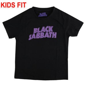 Tričko metal ROCK OFF Black Sabbath Wavy Logo černá 9-10