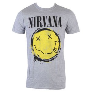 Tričko metal PLASTIC HEAD Nirvana Smiley Splat šedá XXL