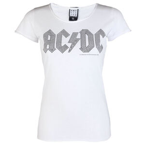 Tričko metal AMPLIFIED AC-DC LOGO WHITE BLACK černá bílá XL
