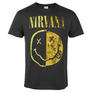 Tričko metal AMPLIFIED Nirvana SPLICED SMILEY černá XS
