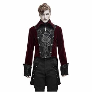 kabát DEVIL FASHION I Stay Away Crimson Gothic Velvet XL