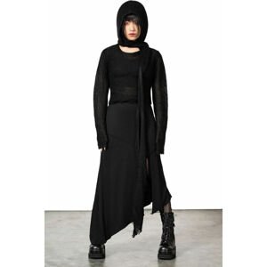 svetr dámský KILLSTAR - Aillean Hooded Wrap - Black - KSRA007465 XL